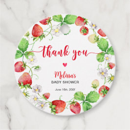 Etiquetas Para Lembrancinhas Strawberry Baby Shower Thank You