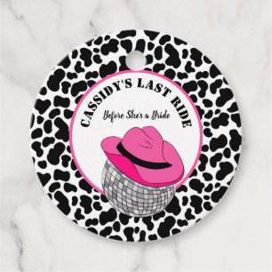 Etiquetas Para Lembrancinhas Sua última Festa de solteira de Disco Cowgirl