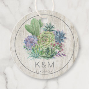 Etiquetas Para Lembrancinhas Succulents e ID515 Wedding de madeira rústico