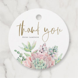 Etiquetas Para Lembrancinhas Suculentas Aquarela Pastel Agradecimento de Aniver