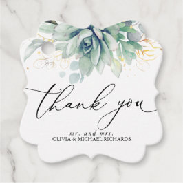 Etiquetas Para Lembrancinhas Suculentas Douradas Folhagem Casamento Agradecimen