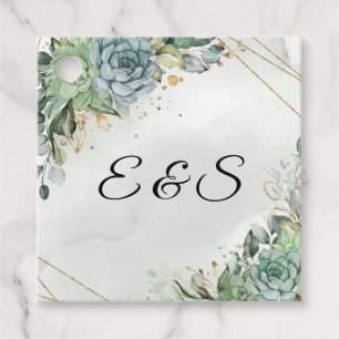Etiquetas Para Lembrancinhas Suculta as iniciais de ouro de eucalipto a favor d