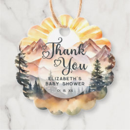 Etiquetas Para Lembrancinhas Sunshine Nature Mounts Chá de fraldas Obrigado