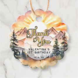 Etiquetas Para Lembrancinhas Sunshine Nature Mounts Festa de aniversário Obriga