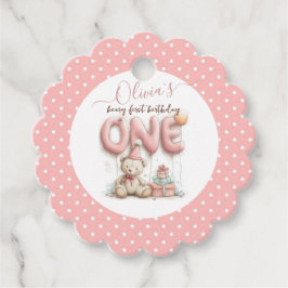 Etiquetas Para Lembrancinhas Sweet First Birthday with Teddy Bear 