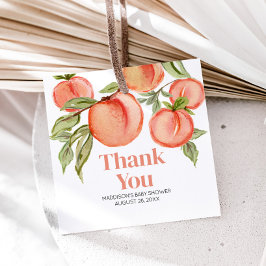 Etiquetas Para Lembrancinhas Sweet Little Peach Baby Shower Favor Tags