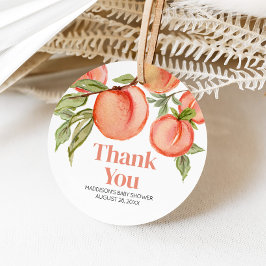 Etiquetas Para Lembrancinhas Sweet Little Peach Baby Shower Favor Tags