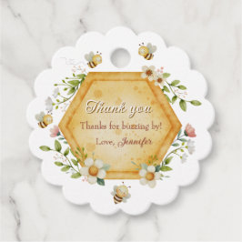 Etiquetas Para Lembrancinhas Sweet to Bee One Floral Honeycomb