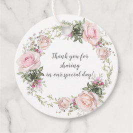 Etiquetas Para Lembrancinhas Sweetheart Blush Wreath Round Wedes |