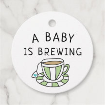 Taça De Chá Com Banda Azul Coração Azul Um Bebê Es