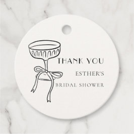 Etiquetas Para Lembrancinhas Taça de Champanhe com Laço de Noiva Obrigado