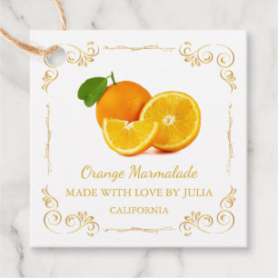 Etiquetas Para Lembrancinhas Tag de Bloqueio Laranja Marmalade Quadrada da Casa