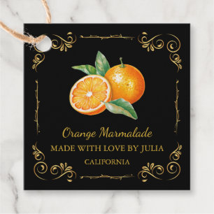 Etiquetas Para Lembrancinhas Tag de Bloqueio Laranja Marmalade Quadrada da Casa