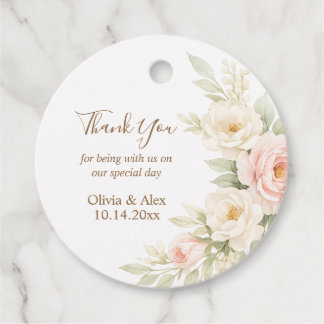 Etiquetas Para Lembrancinhas Tag de Favor de Casamento Floral Romântico Rosa Po