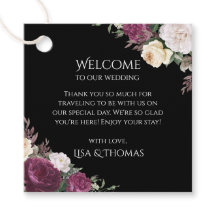 Tag de Presente de Boas-Vindas de Casamento com Pe