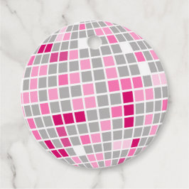 Etiquetas Para Lembrancinhas Tag de presente redonda de Disco Rosa Diversão e B