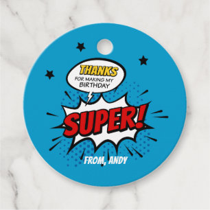 Etiquetas Para Lembrancinhas Tag do Super-Herói Favor, Super-Herói Obrigado Tag