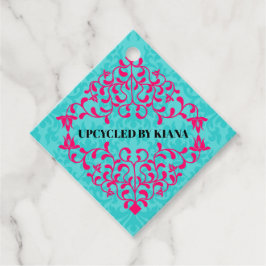 Etiquetas Para Lembrancinhas Tags de Descanso Elegante Rosa Flourish Hang Favor