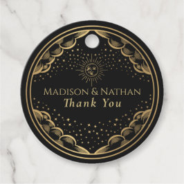 Etiquetas Para Lembrancinhas Tarot Sun e Moon Wedding