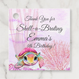 Etiquetas Para Lembrancinhas Tartaruga 4º Aniversário, Sob o Mar