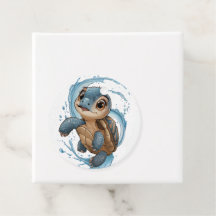 Tartaruga Marinha Fofa Natal Água-forte Feriado