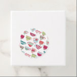 Etiquetas Para Lembrancinhas Tea Cups Moderno Vintage Favorecendo Marcas<br><div class="desc">Uma tomada moderna de porcelana óssea bonito ou de porcelana. Coloque a chaleira! Vazio de um lado para a sua própria mensagem.</div>