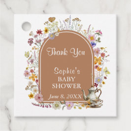 Etiquetas Para Lembrancinhas Tea Party Wildflower Baby In BloChá de fraldas