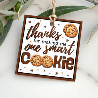 Etiquetas Para Lembrancinhas Teacher Thank You One Smart Cookie Gift