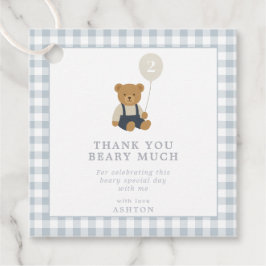 Etiquetas Para Lembrancinhas Teddy Bear Gingham Favor Tag