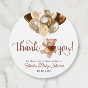 Etiquetas Para Lembrancinhas Teddy Bear Obrigado Chá de fraldas Favorece Etiqu