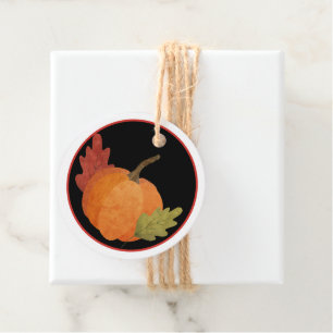 Etiquetas Para Lembrancinhas Tema de queda de abóbora de laranja tradicional re