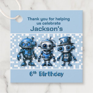 Etiquetas Para Lembrancinhas Tema Robô Steampunk 6 Aniversário Obrigado
