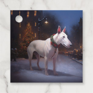 Etiquetas Para Lembrancinhas Temporada Festiva de Natal do Bull Terrier