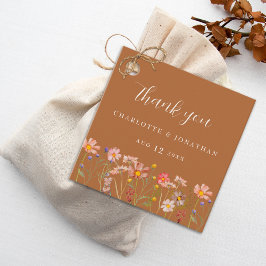 Etiquetas Para Lembrancinhas Terracota Boho Floral Casamento de Outono Agradeci