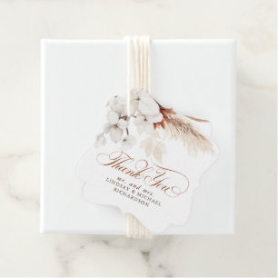 Etiquetas Para Lembrancinhas Terracota Floral Branco Boho Agradecimento de Casa