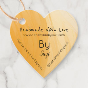 Etiquetas Para Lembrancinhas Terracotta Handmade With Love By Name Heart