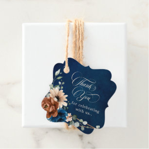Etiquetas Para Lembrancinhas Terracotta Marinho Blue Greenery Casamento Obrigad