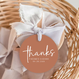 Etiquetas Para Lembrancinhas Terracotta Minimalista Rótulos para Festa de Noiva