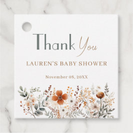 Etiquetas Para Lembrancinhas Terracotta Wildflower Boho Obrigados