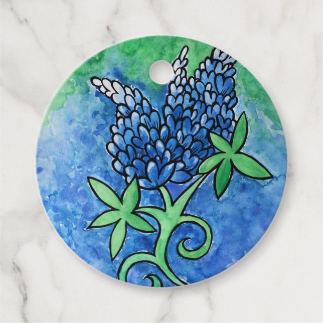 Etiquetas Para Lembrancinhas Texas Bluebonnets (Frente)