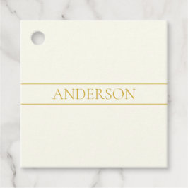 Etiquetas Para Lembrancinhas Texto simples e elegante personalizável | Dourado 