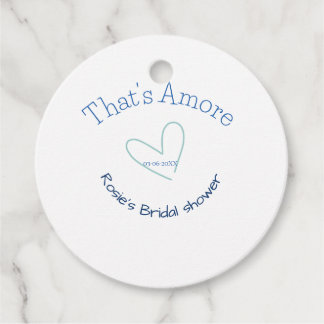 ETIQUETAS PARA LEMBRANCINHAS THATS AMORE BRIDAL SHOWER BLUE HEART NAME DATE SIM