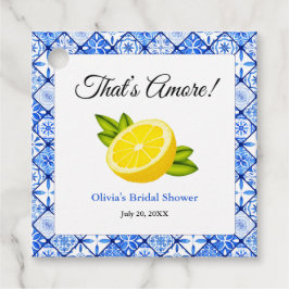 Etiquetas Para Lembrancinhas That's Amore | Chá de Noiva Mediterrâneo de Limão