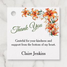 Etiquetas Para Lembrancinhas Tiger Lily Personalizável Obrigado