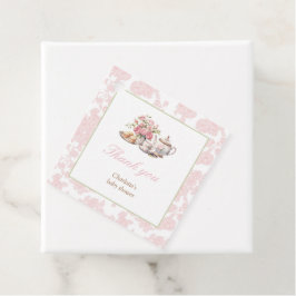 Etiquetas Para Lembrancinhas Time for Tea Square Favor Tag Tea Party