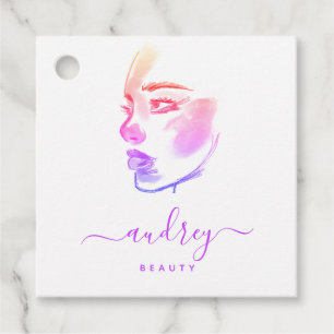 Etiquetas Para Lembrancinhas Tipografia Chic Signature Purple and Beauty QR