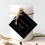 Etiquetas Para Lembrancinhas Tipografia minimalista | Preto Escuro Obrigado<br><div class="desc">Essa tipografia minimalista, obrigado preto escuro que você favorece, as etiquetas são perfeitas para um casamento simples. A design romântica moderna apresenta tipografia clássica entre preto e branco. Personalizável em qualquer cor. Mantenha o design simples e elegante, como está, ou personalize-o adicionando seus próprios gráficos e trabalhos de arte. Personalize...</div>