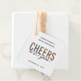 Etiquetas Para Lembrancinhas Tipografia Personalizada Moderna 60º Aniversário d