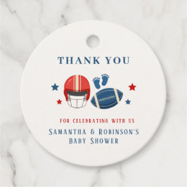 Etiquetas Para Lembrancinhas Touchdowns e dedos minúsculos, chá de fraldas de f