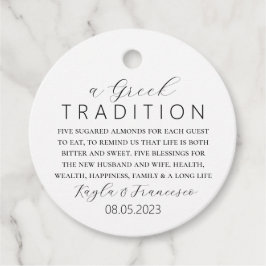 Etiquetas Para Lembrancinhas Tradição de Casamento Grego